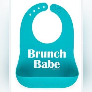 Bella Tunno Brunch Babe Teal Silicon Wonder Bib